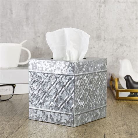 metal tissue box holder|galvanized tissue box cover.